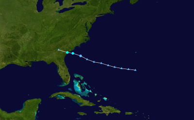 DANNY Historical Hurricane Path