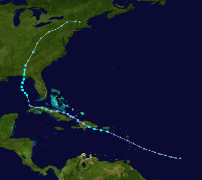 FRED Historical Hurricane Path