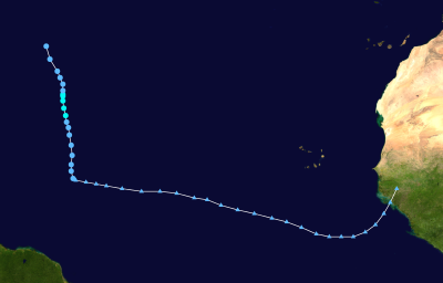 KATE Historical Hurricane Path