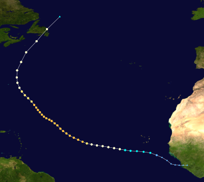 LARRY Historical Hurricane Path