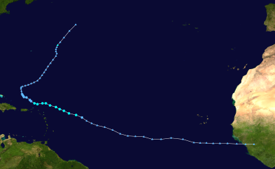 PETER Historical Hurricane Path