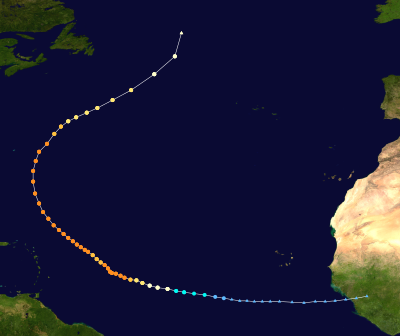 SAM Historical Hurricane Path