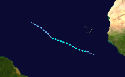 VICTOR Historical Hurricane Path